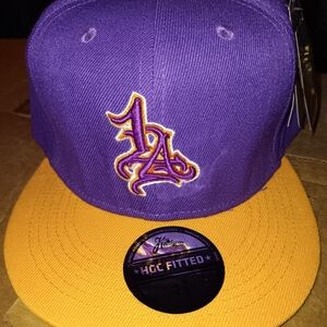 Purple & Gold Kobe Bryant LA Fitted Cap